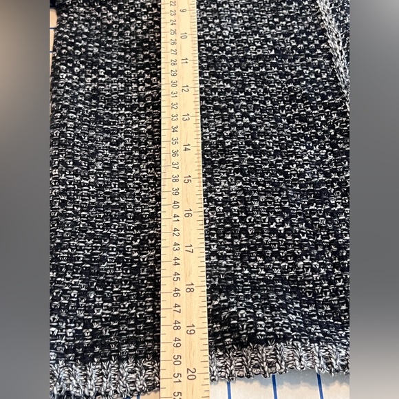 ELLE BLACK WHITE TWEED LOOK OPEN FRONT BLAZER/JACKET SZ SMALL DESIGNER VIBES - Picture 6 of 6